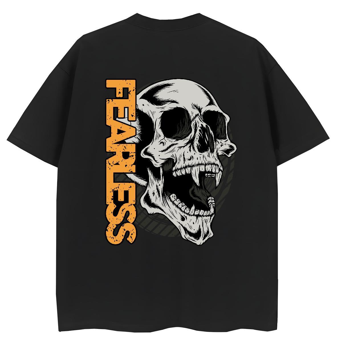 Fashion Casual T shirt 230g Cotton Breathable Short Sleeve Casual Daily Wear skull Women Tees Free Shipping Custom Print Plus Size Clothes Shirt