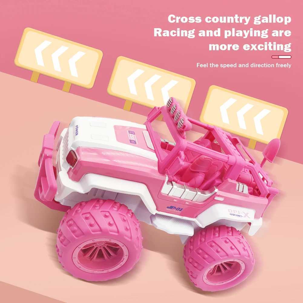Free shipping Pink Rc Car for Kids Remote Control Truck Children Gift Cross-Country 1 12 Radio-Controlled Vehicles 2.4G Electric Toy