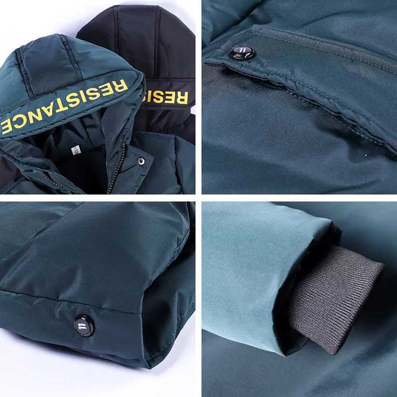 Down Coat -30 Russia Snowsuit 2024 Winter Boys Long Over-Knee Coat Clothes Waterproof Windproof Outdoor Thicken Hooded Parka s Jacket H241010