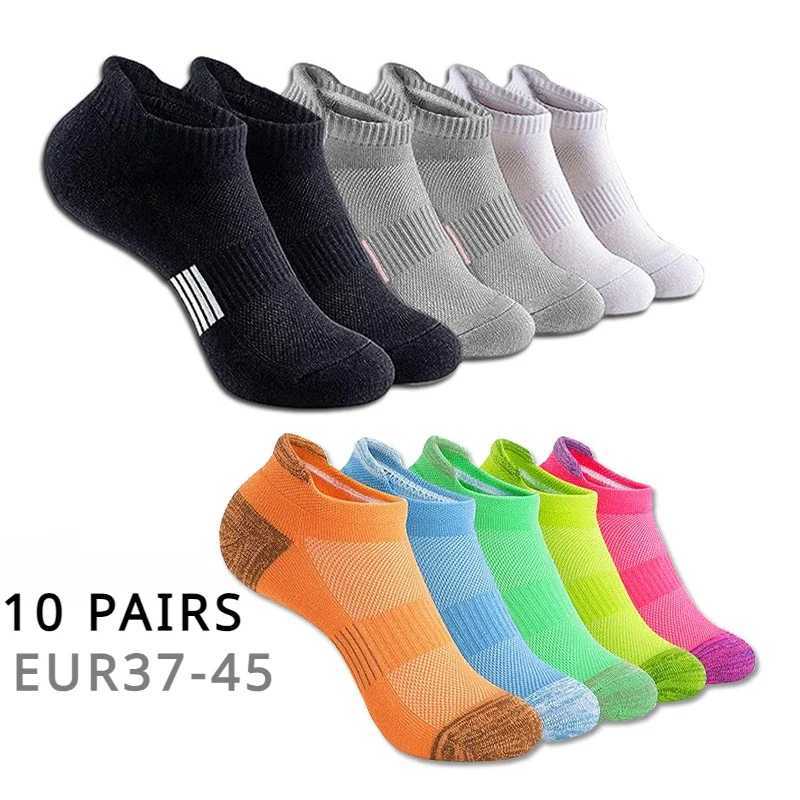 10 pairs of R37-45 womens Ank socks summer mesh sports socks running low cut slider socks high-quality cottonW241010