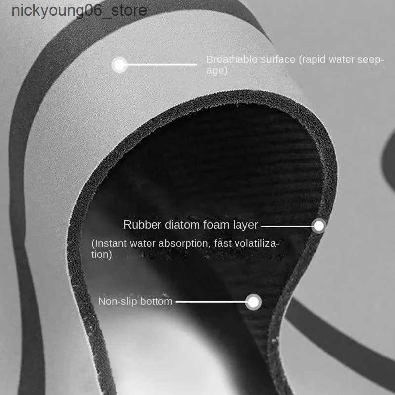 Non-Slip Bath Mats Bathroom quick-drying Mat Diatom mud floor mat household toilet anti-slip door mat carpet mat bathroom door absorbent floor mat L24