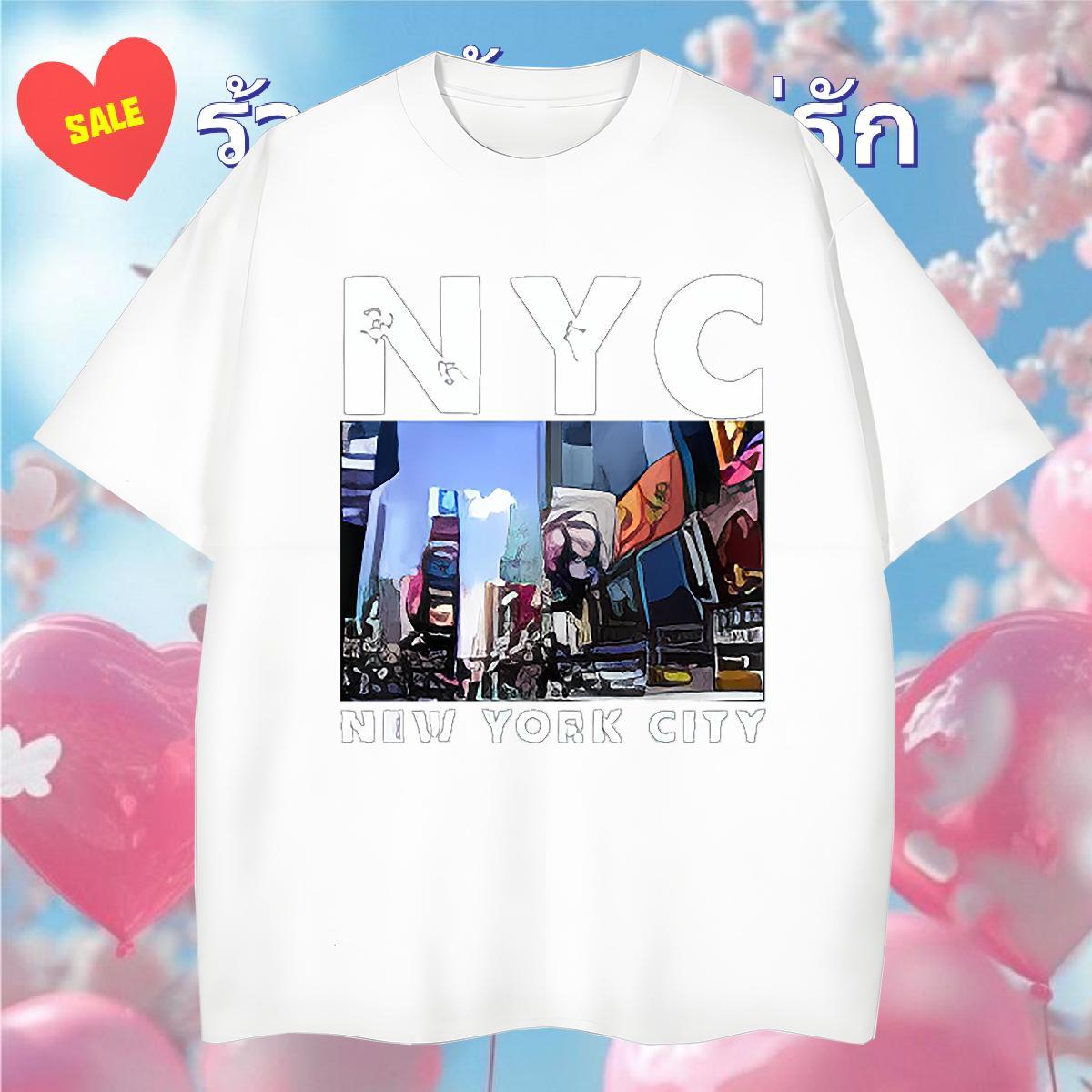 Soft T Shirts Men 230g Cotton New York Outdoor Plus Size Custom Crew Neck Breathable Men Clothes T-Shirt Fashion New Tees