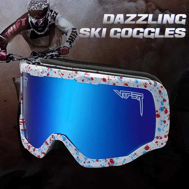 Best Fashion Mirror Viber Anti fog Outdoor Sports Ski Goggles with Ski Dual Lens Snow Goggles CL241010