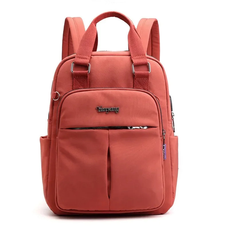 USB Charging Backpack Travel Large Capacity Womens Waterproof Multi Pocket Computer Bag Fashion Student School 241008