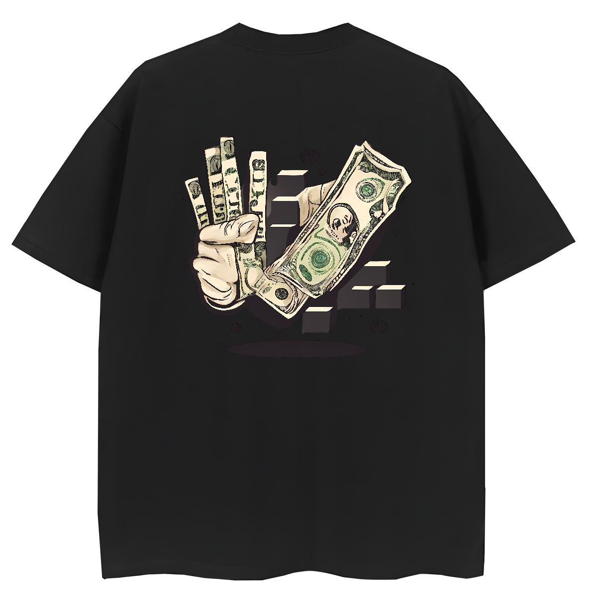 Fashion T shirt 230g Pure Cotton Short sleeve Soft Home Outdoor money Lady T shirt Wholesale DIY Printed Top Shirts