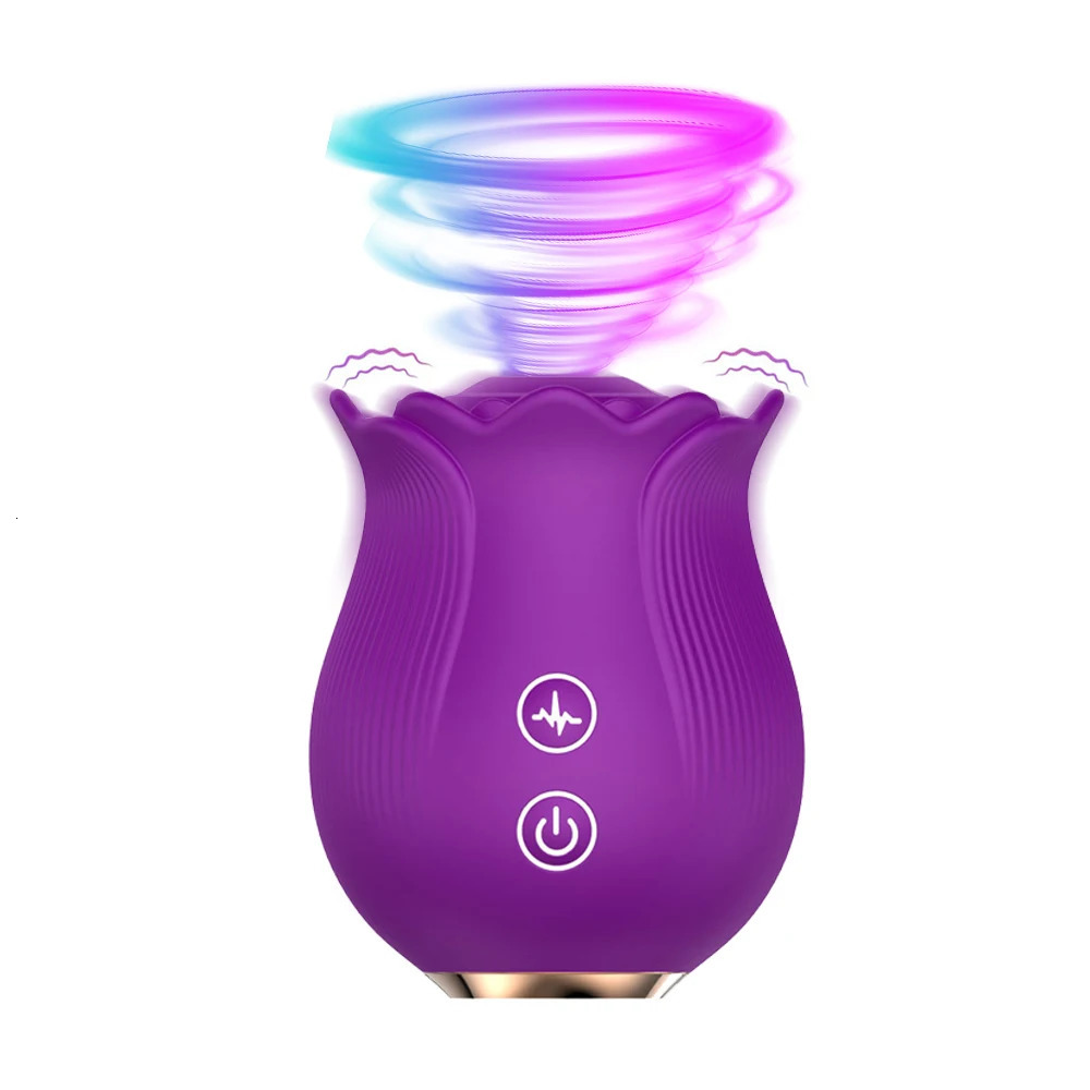 Rose Shape Vagina Sucking Vibrator Intimate Nipple Sucker Oral Licking Clitoris Stimulation Thrusting Powerful Sex Toy for Women 241010