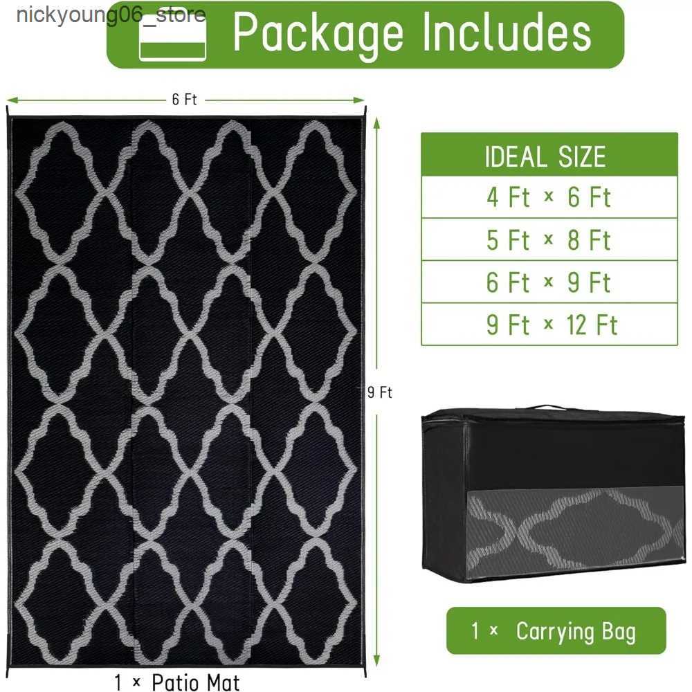 Non-Slip Bath Mats Outdoor Rug Waterproof Plastic Straw Rugs Stain UV Resistant Floor Mat Outdoor Rug L240910