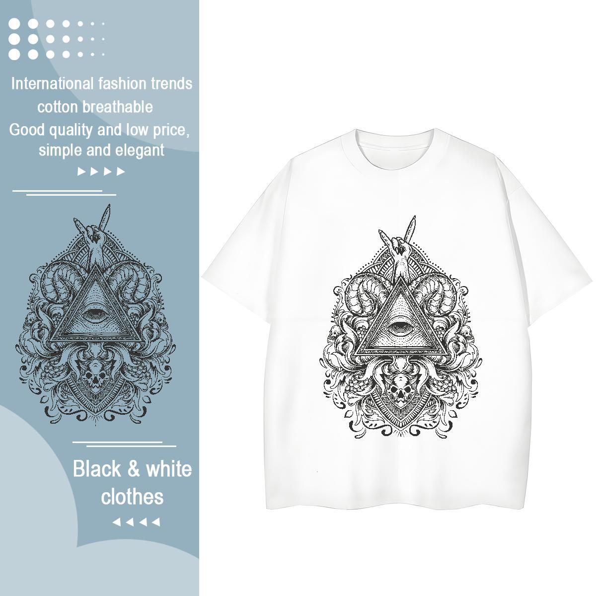 2024 Designer T-Shirts 100% Cotton 230g Comfortable Casual Daily Wear eye of the devil Couples T Shirts Nice Anime Oversized Top Shirts