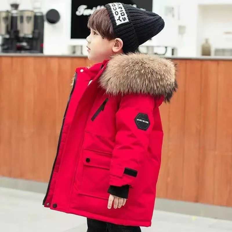 Down Coat Winter warm jacket study hiking hood fur collar girls cotton jacket park coat childrens winter coat H241010