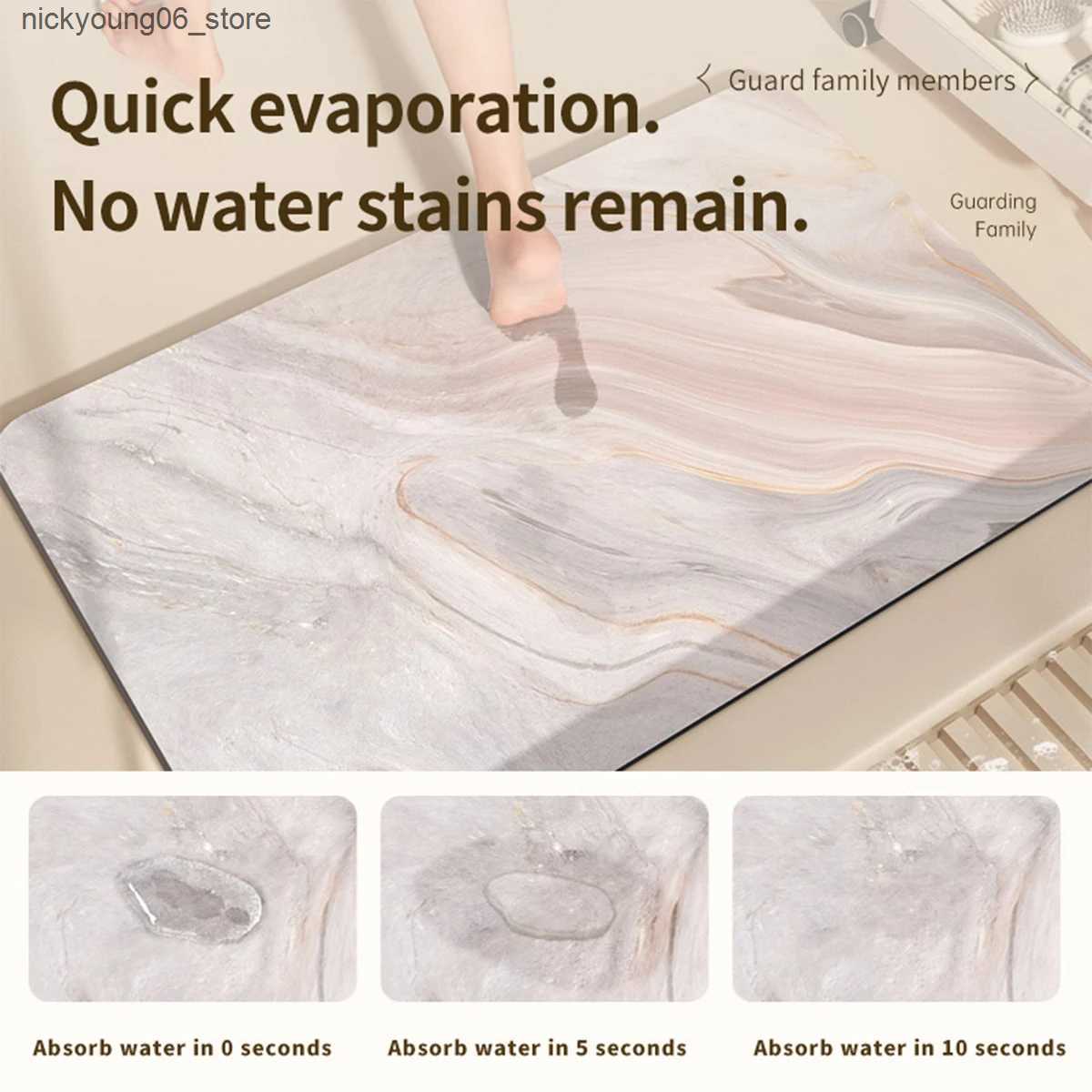 Non-Slip Bath Mats Bath Mat Bathroom Super Absorbent Foot Mats Non Slip Quick Dry Shower Pad Toilet Carpet Doormat Washable L240910