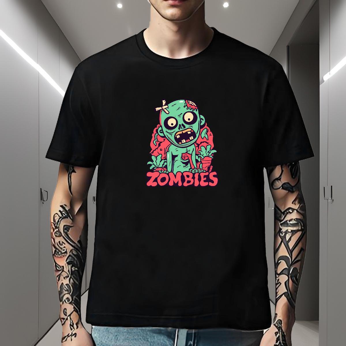 Soft Mens T Shirts 230g 100% Cotton skull Daily Wear Skull Breathable Short Sleeve Mens Tshirts New Tees