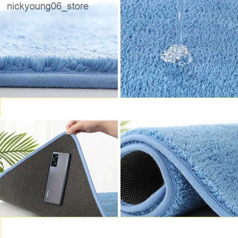 Non-Slip Bath Mats Fluffy Bathroom Bath Mat Anti-slip Bath Carpets Doormat For Toilet Absorbent Floor Rug Beside Bathtub Wash Basin Washable L240910