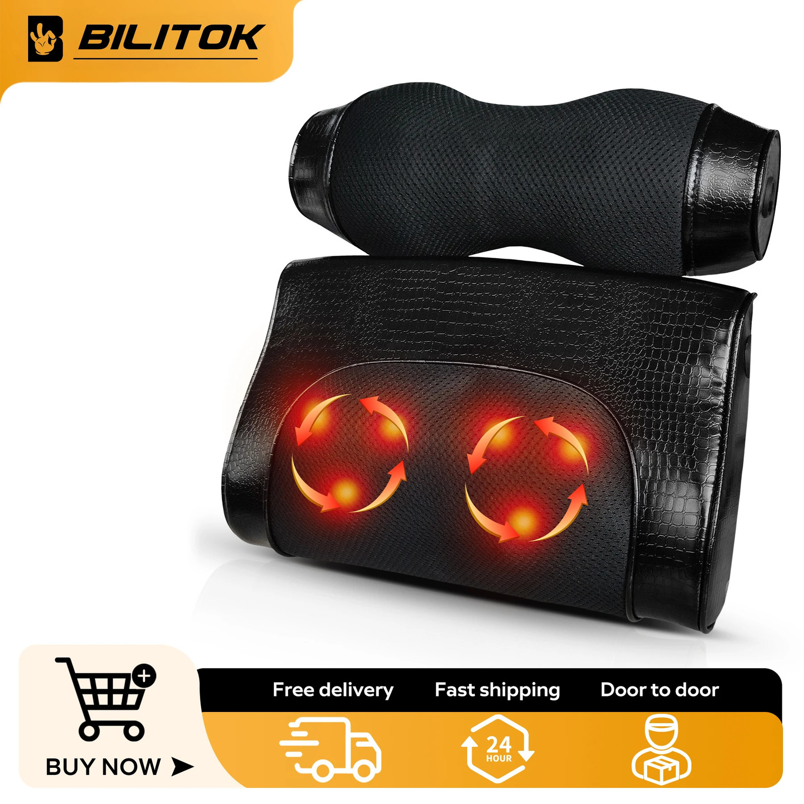 Electric Tendering Massage Pillow for Deep Relief of Back Neck Shoulder and Muscle Pain 241008