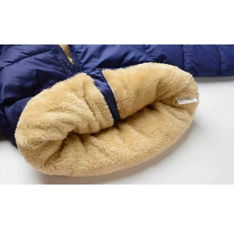 Down Coat Winter baby wool jacket childrens cartoon jacket autumn boys warm hooded jacket girls plush warm jacket H241010