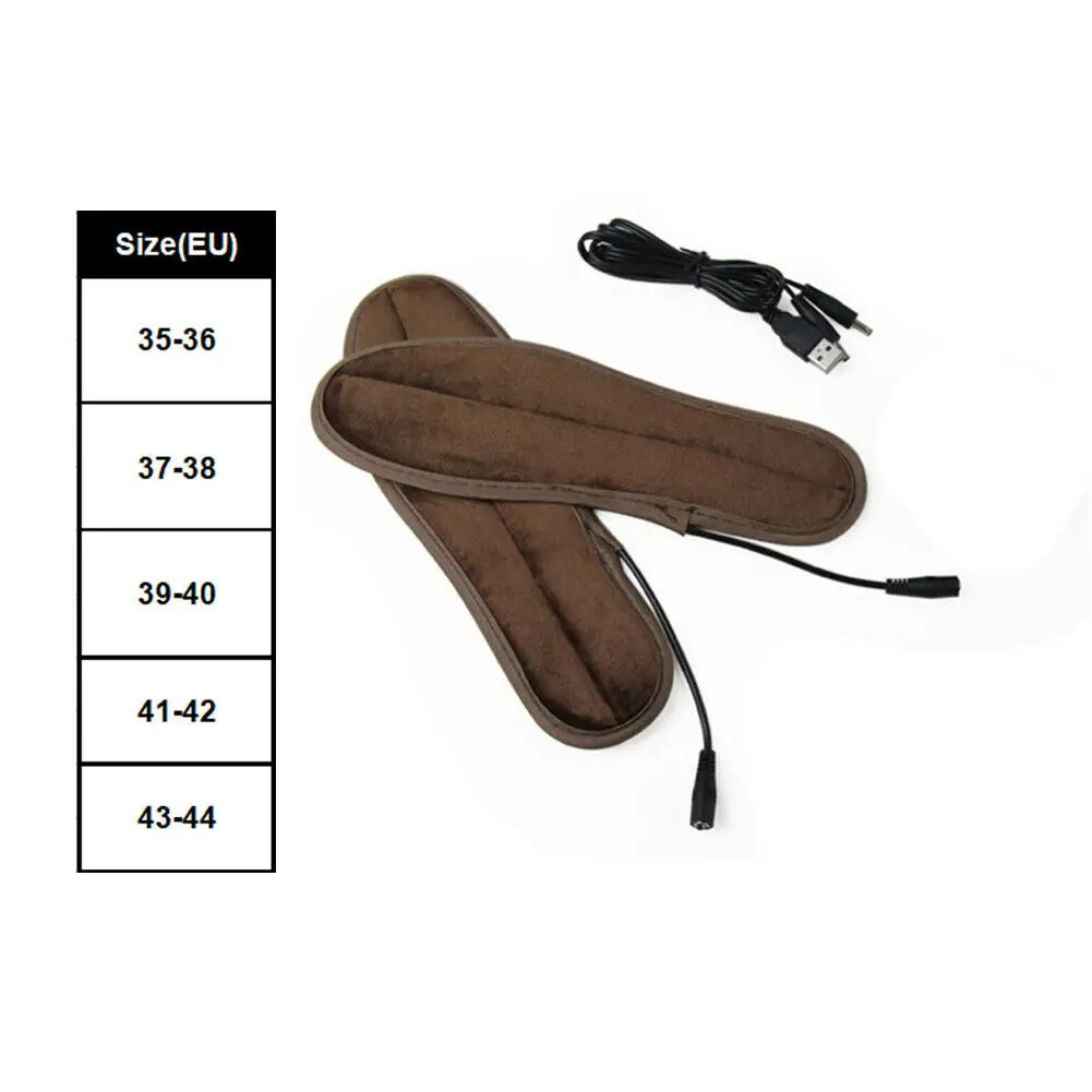 ly USB Heated Insoles Electric Pads Winter Foot Warmers Shoes Boot Heater Insoles 241010