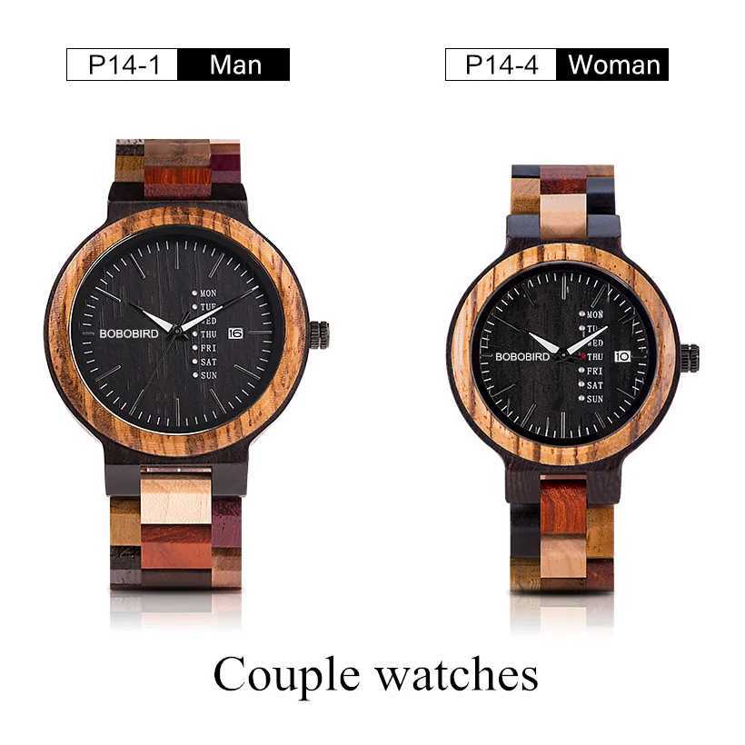 BOBO BIRD Couple Watches Colorful Wood Watches For Men Women Unique Gift Idea For Lover DropshippingX241010