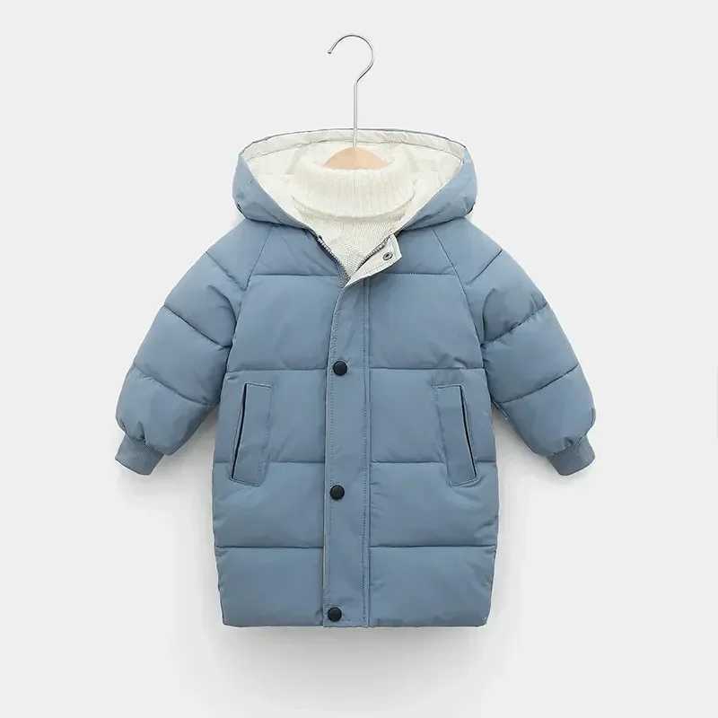 Down Coat 2-12Y Russian Childrens Down Jacket Winter Clothing Youth Boys and Girls Cotton Pads Parka Coats Thick Warm Long Jacket H241010