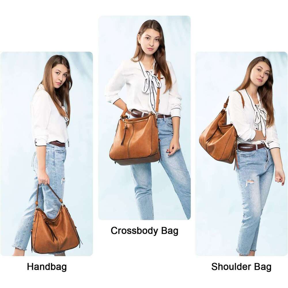 Handbags for Women Large Ladies Hobo bag Bucket Purse Faux Leather