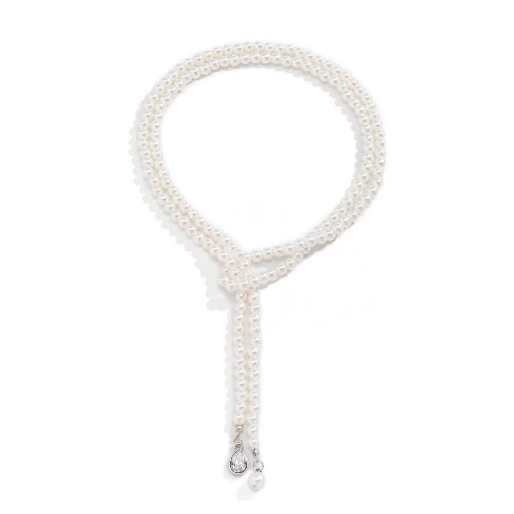 Trend Elegant Jewelry Wedding Big Pearl Crystal Pendant Necklace For Women Fashion White Imitation Pearl Choker Necklace N0379X241009