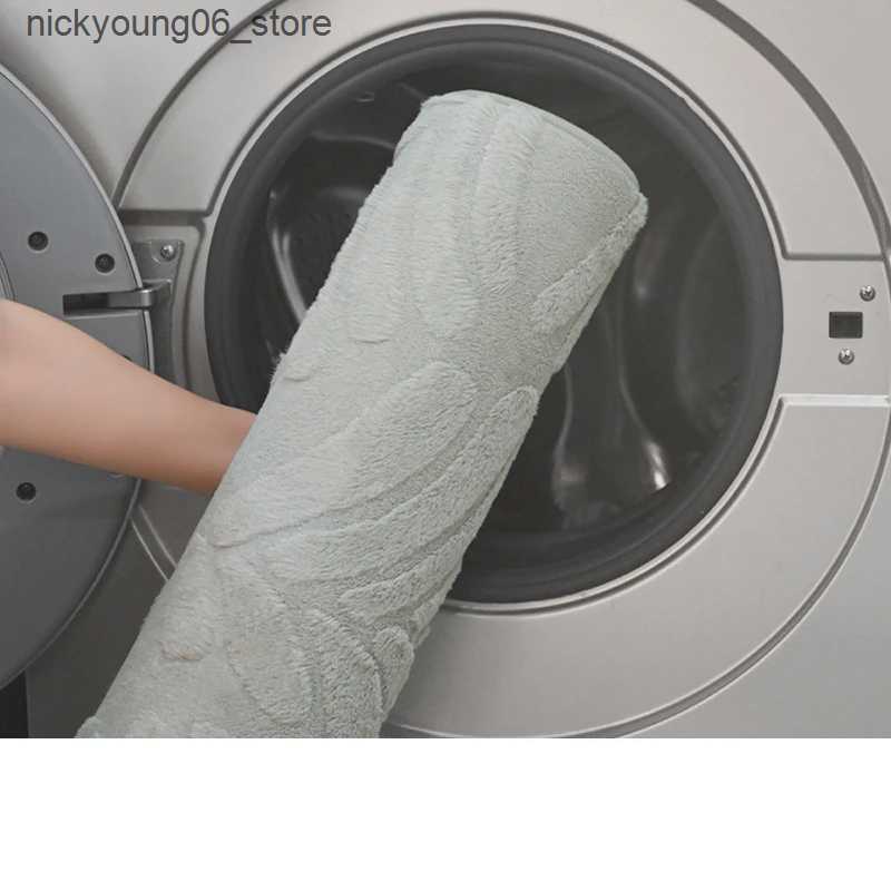 Non-Slip Bath Mats Fresh Green Color Home Bathroom Carpets Toilet Floor Antislip Rugs Doormat Bath Mat Fluffy Touch Feeling 40x60 cm 50x80cm L240910