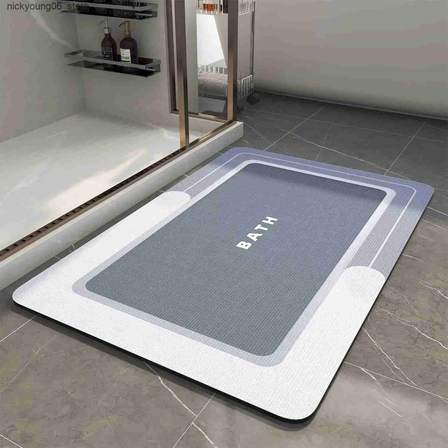 Non-Slip Bath Mats Bathroom Absorbent Floor Mat Carpet Shower Anti-Slip Bathroom Rug Kitchen Entrance Soft Door Bathtub Bath Mat Home Decor L240910