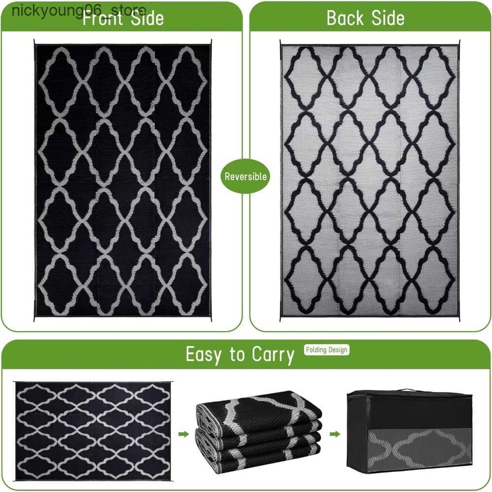 Non-Slip Bath Mats Outdoor Rug Waterproof Plastic Straw Rugs Stain UV Resistant Floor Mat Outdoor Rug L240910