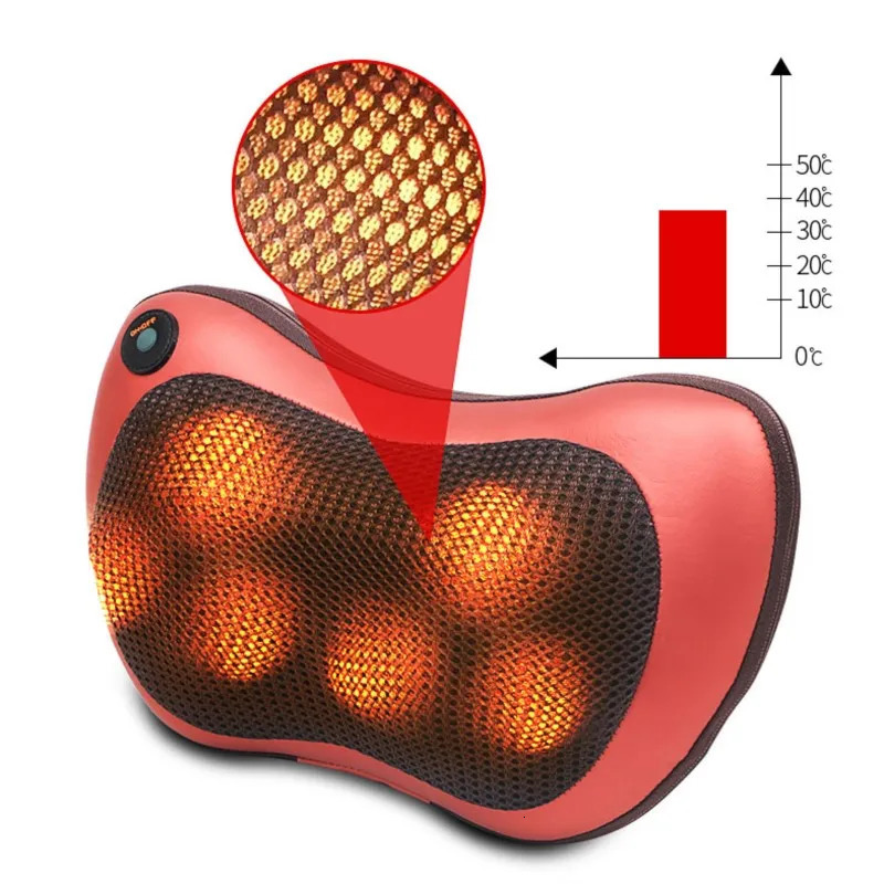 HANRIVER Cervical Spinal Massager Neck Lomba Back Electric Multi functional Car Body Massage Pillow Cushion for Learning 241008