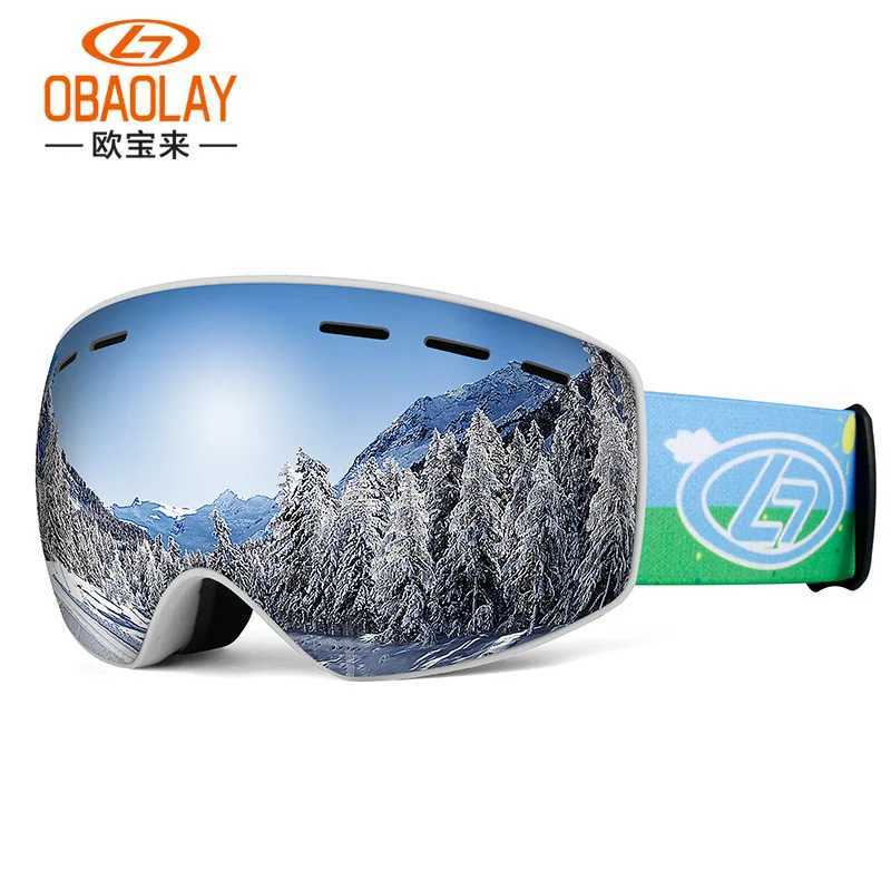 Childrens anti fog skiing goggles double-layer anti fog spherical childrens skiing goggles childrens skiing goggles CL241010