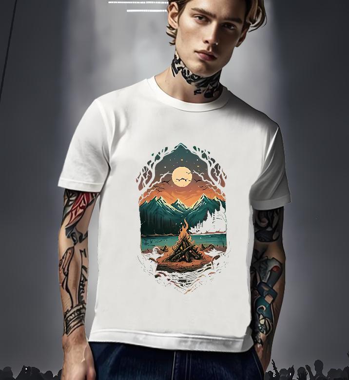 Soft Men T Shirts 230g Cotton sun Hip Hop Custom Print Oversized Breathable Soft Men Tees Wholesale Tshirts