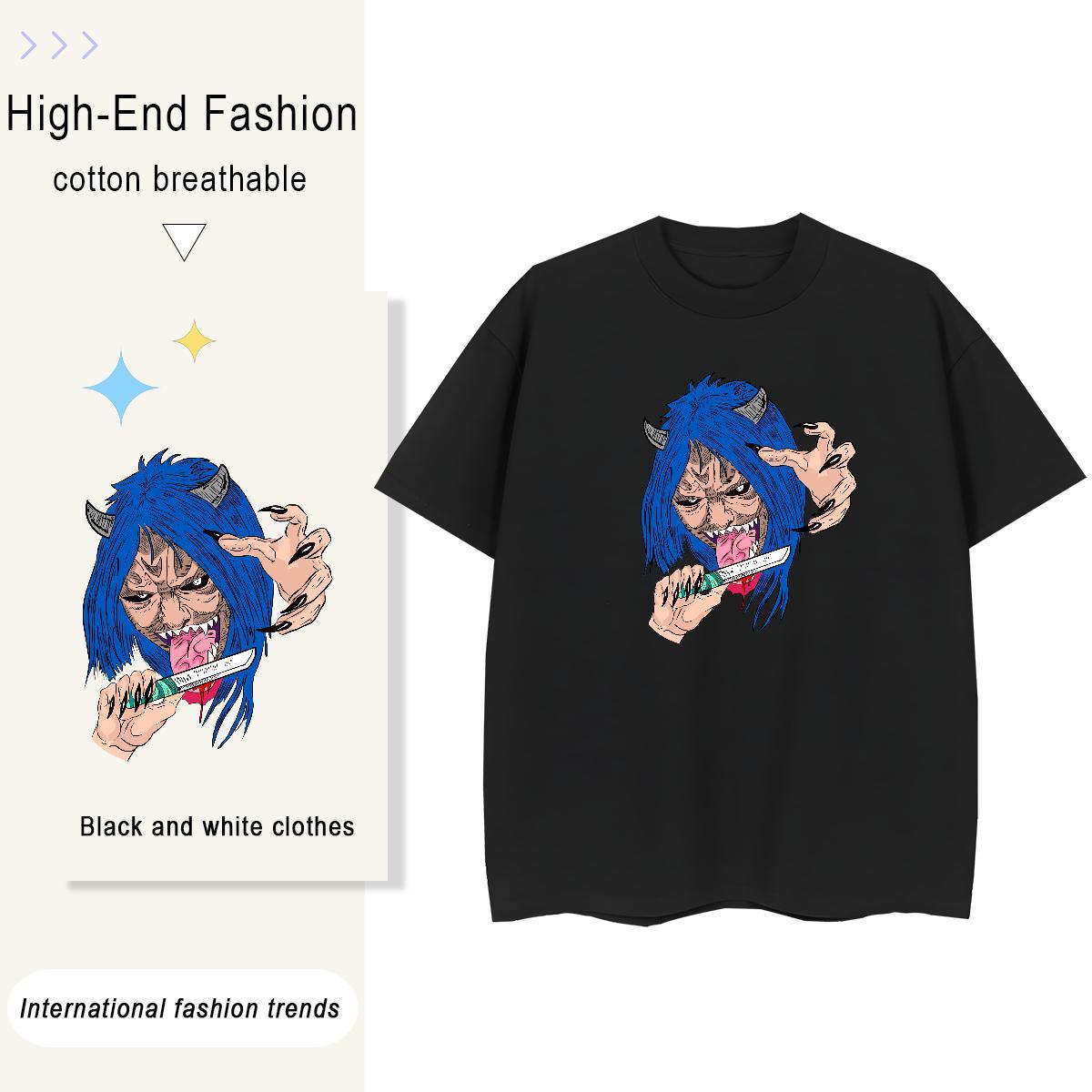 Casual New T Shirt For Woman 230g Pure Cotton Short sleeve Soft Sport portrait Unisex Tshirts Designer Oversized L-4XL Tees Shirts