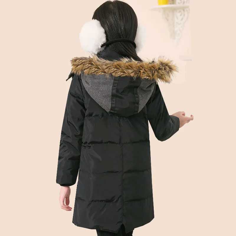 Down Coat Girls winter white duck down jacket boys black Parka jacket 90% down jacket girls childrens clothing chiffon thick jacket H241010