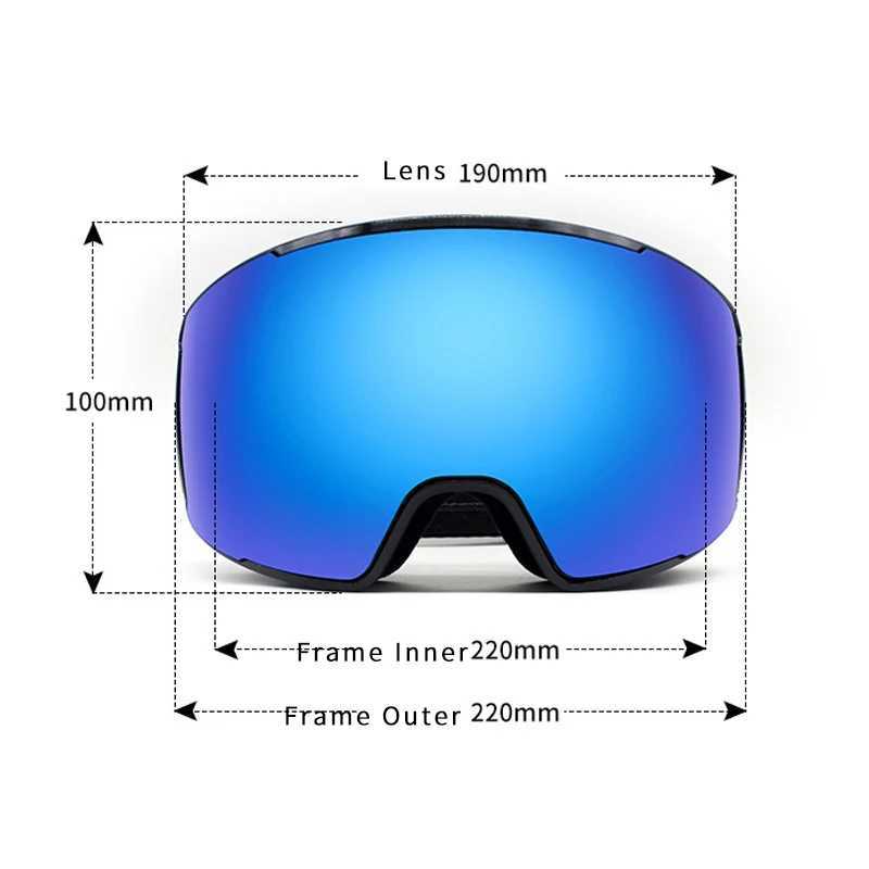 Outdoor new skiing goggles anti fog snow mobile goggles sports skis skiing mountain goggles CL241010