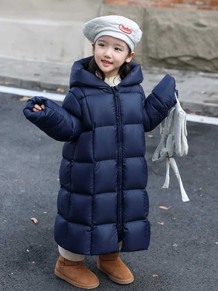 Down Coat 2024 New Down Cotton Jacket Winter Warm Childrens Clothing for Girls Thick Hooded Jacket CH436 H241010
