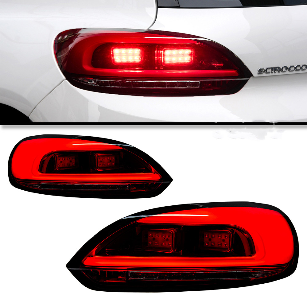 LED Taillight for VW Scirocco 20 09-20 16 LED Tail Lamp Rear Reverse Lamp Fog Brake Dynamic Smoke Turn Light