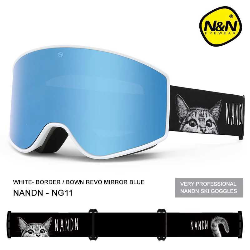 NANDN mens and womens skiing goggles double-layer UV400 anti fog large mask skiing snow skis CL241010