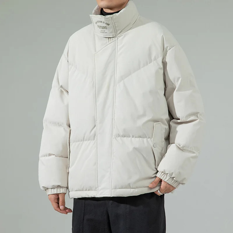Fashionable mens winter jacket inflator Parka clothing thick lining Parka outdoor warm snow mens long padded jacket 3XL 241007