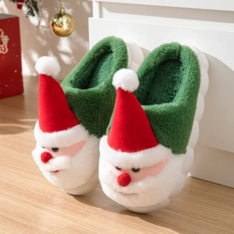 Christmas fashion snow warm home cotton slippers 241007