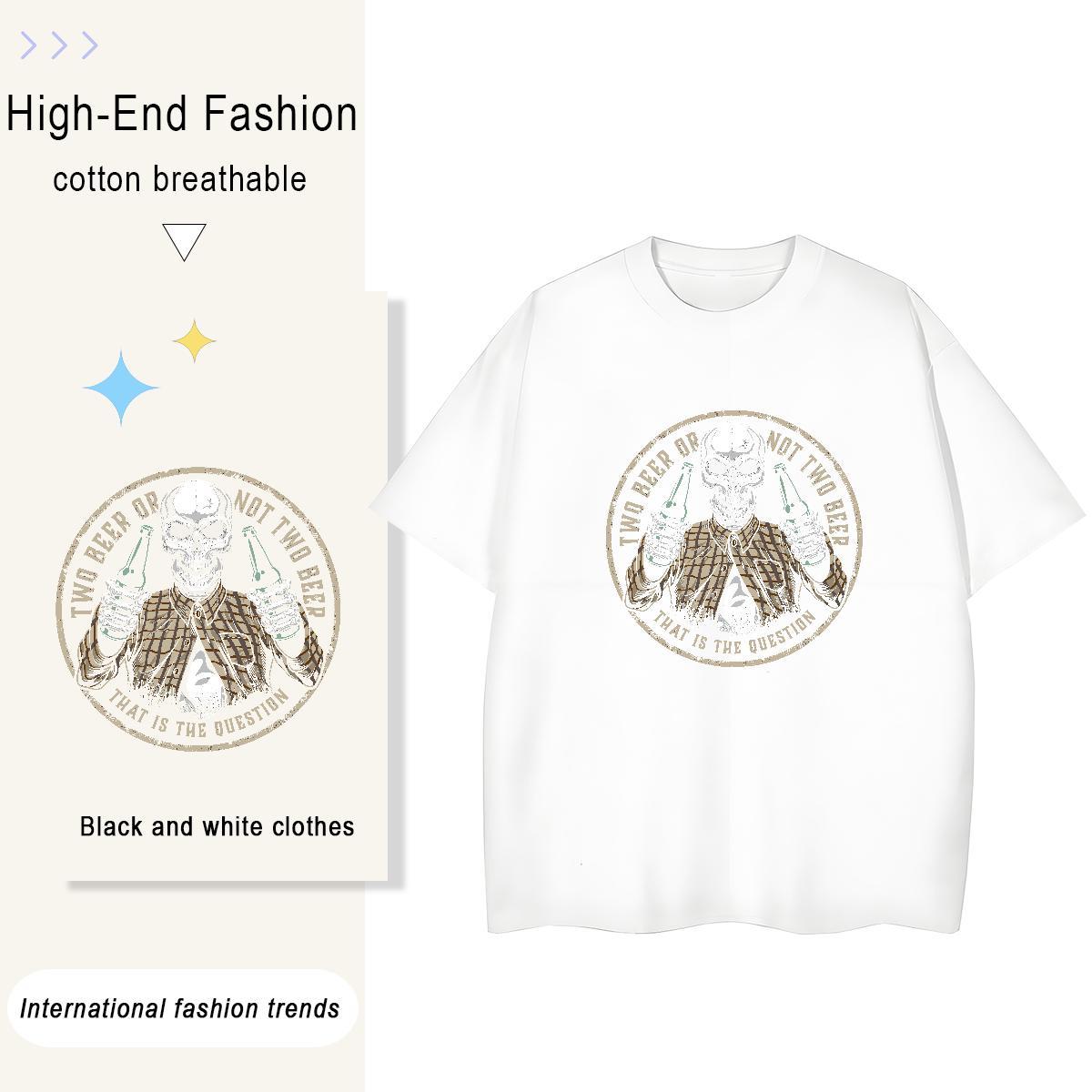 Designer Women T Shirts 100% Cotton 230g Comfortable Street skull Couples T Shirts 5A Custom Cartoon Wear