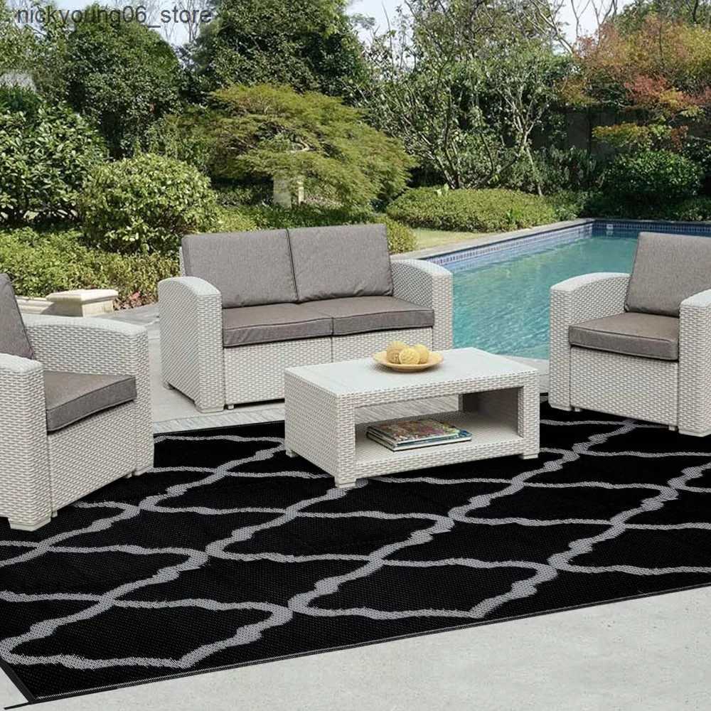 Non-Slip Bath Mats Outdoor Rug Waterproof Plastic Straw Rugs Stain UV Resistant Floor Mat Outdoor Rug L240910