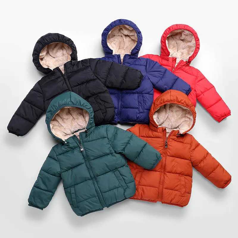 Down Coat 2024 new winter fashion childrens cotton coat men and women baby thickening warm coat clothes boys and girls plush down cotton H241010