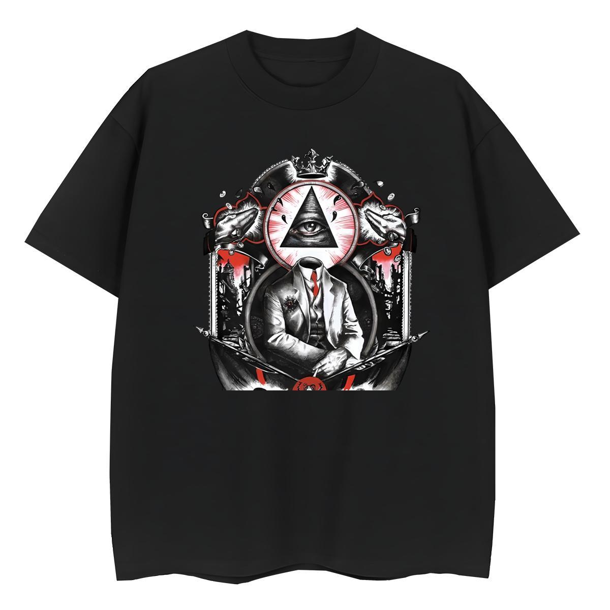 TOP Quality Women T Shirts 100% Cotton 230g Breathable Soft High Street Hip Hop eye of the devil Womens Tshirts High quality DIY Logo Tops Shirt