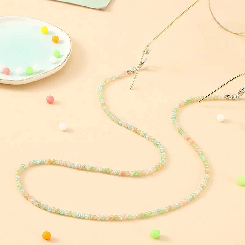 ORZTOON Fashion Boho Colorful Crystal Beads Eyeglass Neck Chain Necklace For Women Simple Sunglasses Necklaces Female JewelryX241010