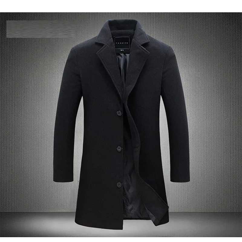 2024 new Korean fashion simple and elegant slim fit long windbreaker wool windproof and cold driving coat home goods wool solid LX241010