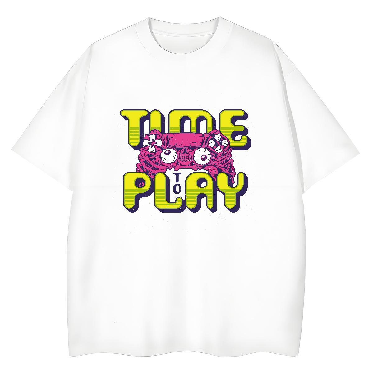 Stylist Woman T Shirts 230g 100% Cotton Breathable Short Sleeve Street skull Women Tees Brand DIY Printed Wear