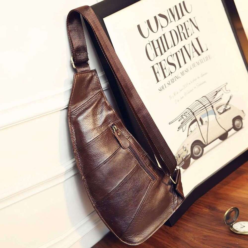 Leather KPYWZER Vintage Sg Bag Bags for Men Women Backpack Shoulder Messenger Crossbody Outdoor Travel Hiking Camping Tactical Chest Pack Daypack Brow