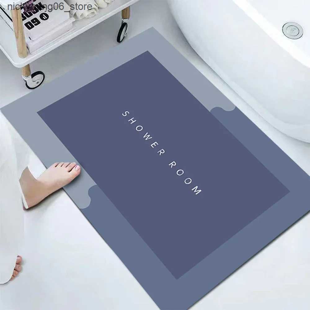 Non-Slip Bath Mats Foot Mat Bathroom Bath Mat Shower Carpet for Rooms Super Absorbent Non Slip Home Bathroom Rug Floor Mats Bathroom Accessories L2409