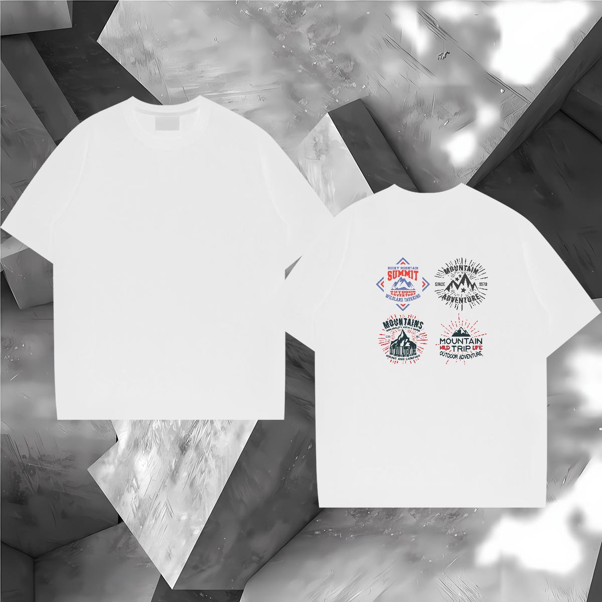 Unisex Man T Shirts 100% Cotton 230g letter Hip Hop Street Custom Cartoon O-Neck Short Sleeve Mens Tshirts Fashion New Tees