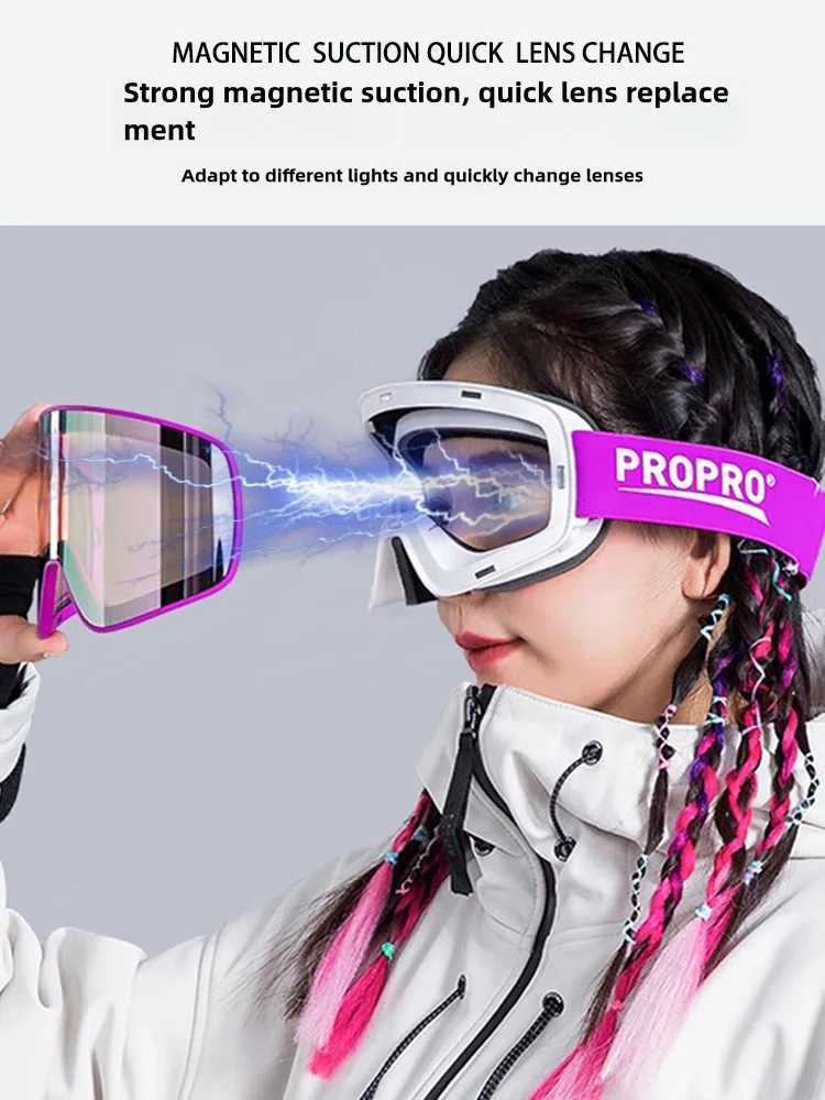 PROPRO Ski Goggles Antiparras Sports Goggles Alpine Ski Goggles Double layer CL241017
