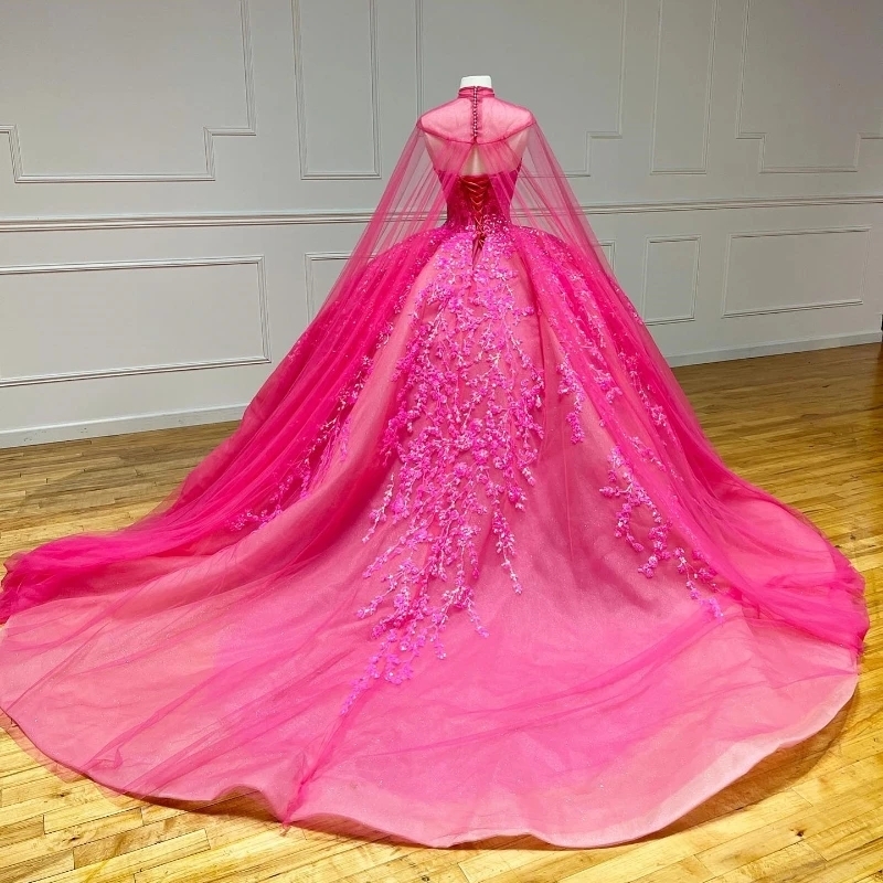 Rose Red Shiny Princess Sequin Lace Appliques Tull Quinceanera Dresses Off The Shoulder Ball Gown Princess Dress Corset Vestidos De 15 Anos