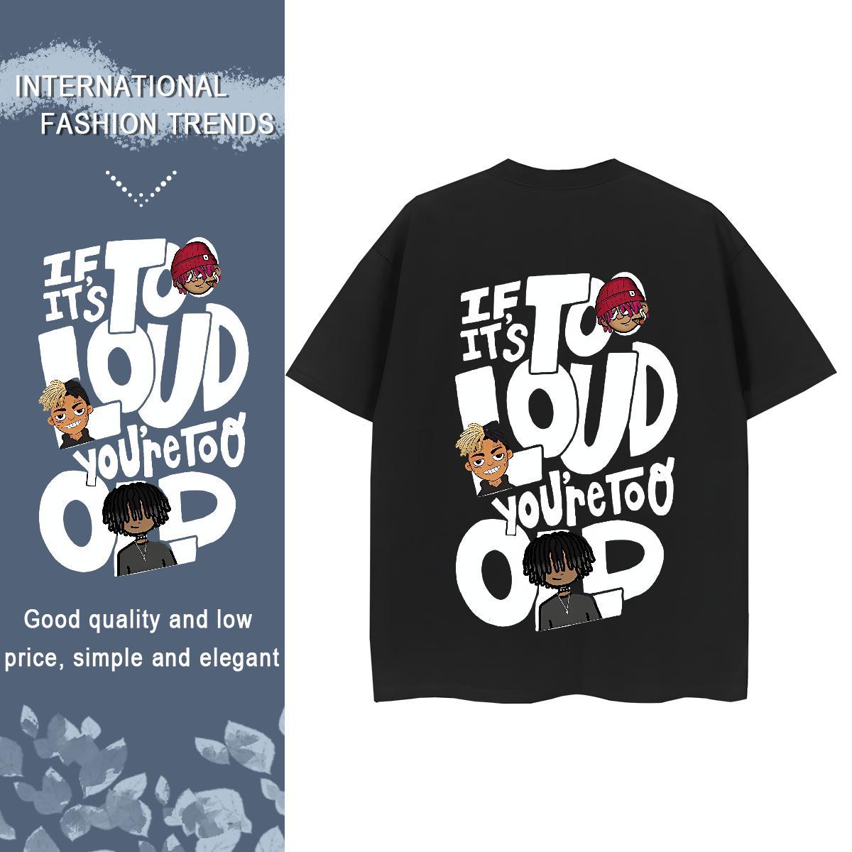 2024 DIY T-Shirts 230g Cotton Breathable Crew Neck Casual Beach portrait Unisex Tshirts Loose Plus Size Cartoon Top Tees